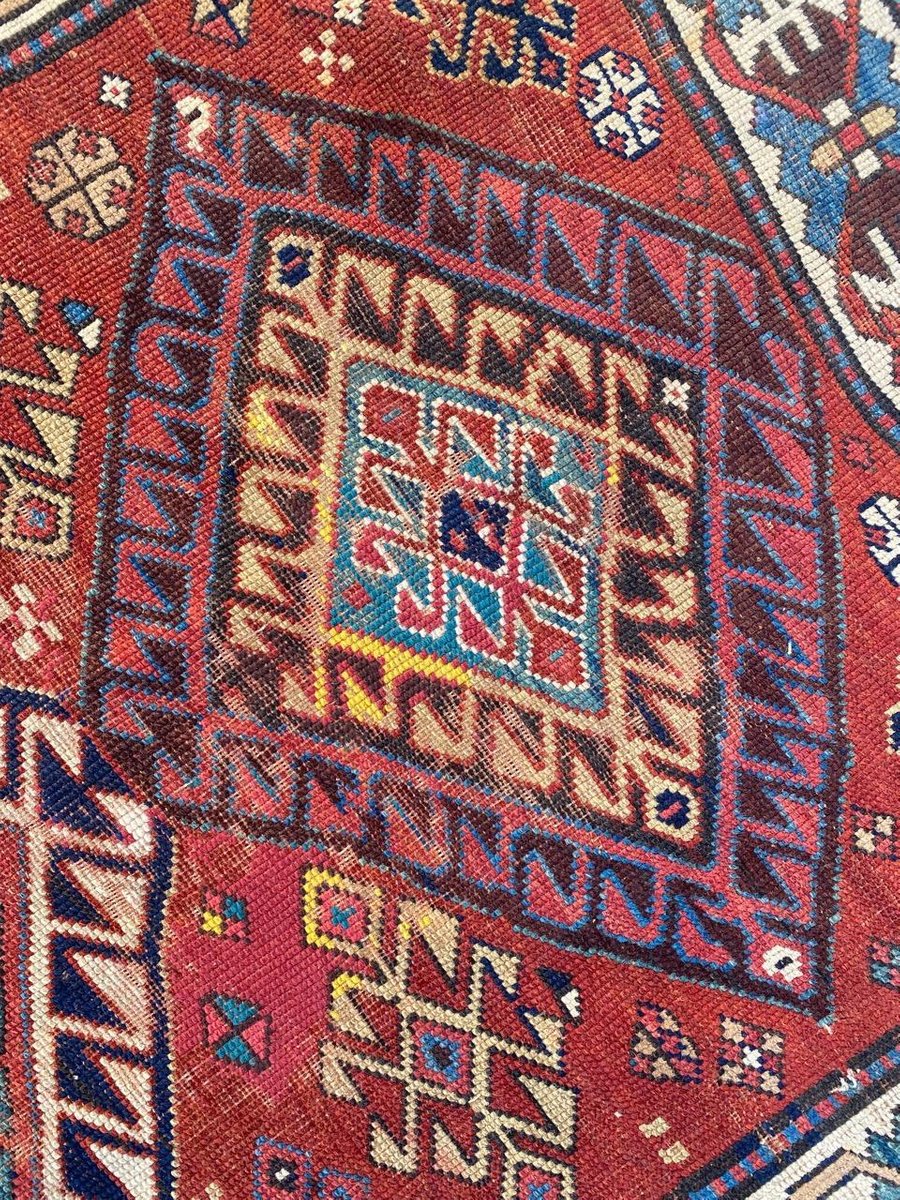 Antique Caucasian Kazak Runner