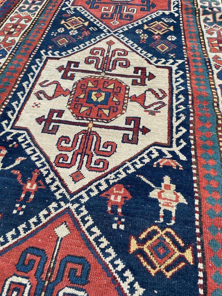 Antique Caucasian Kazak Runner