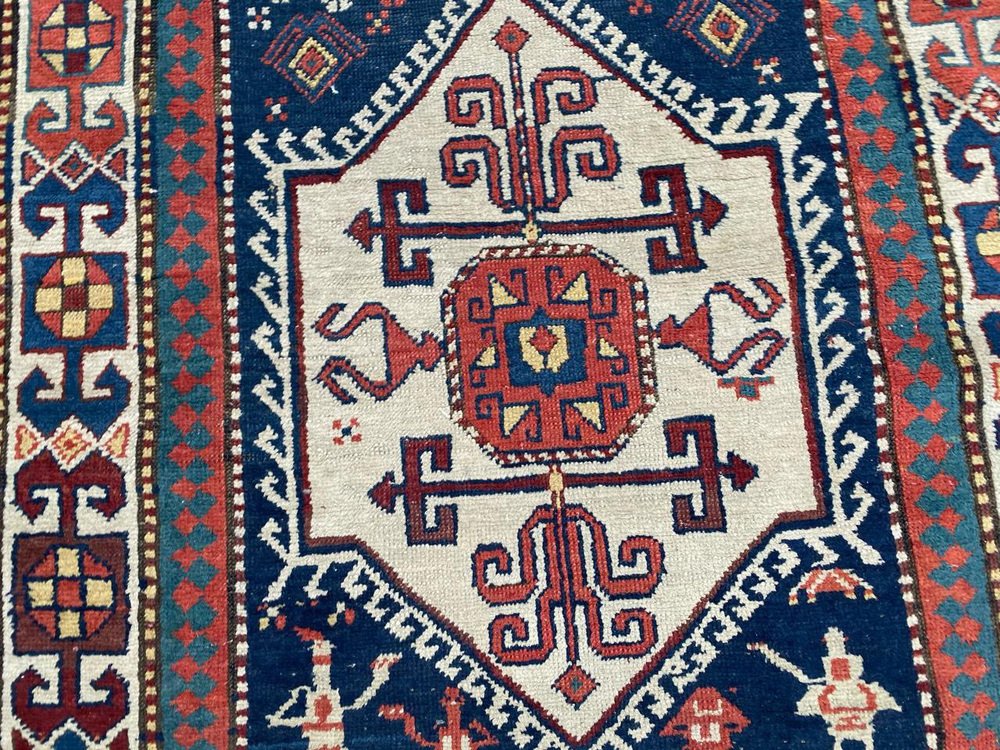 Antique Caucasian Kazak Runner