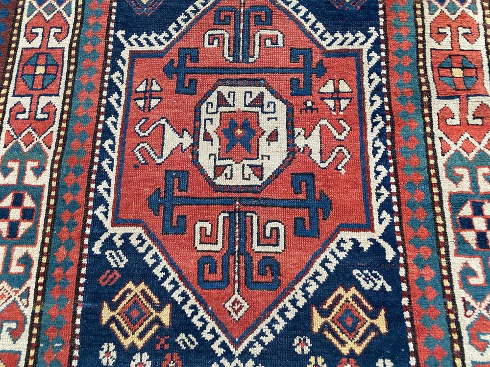 Antique Caucasian Kazak Runner