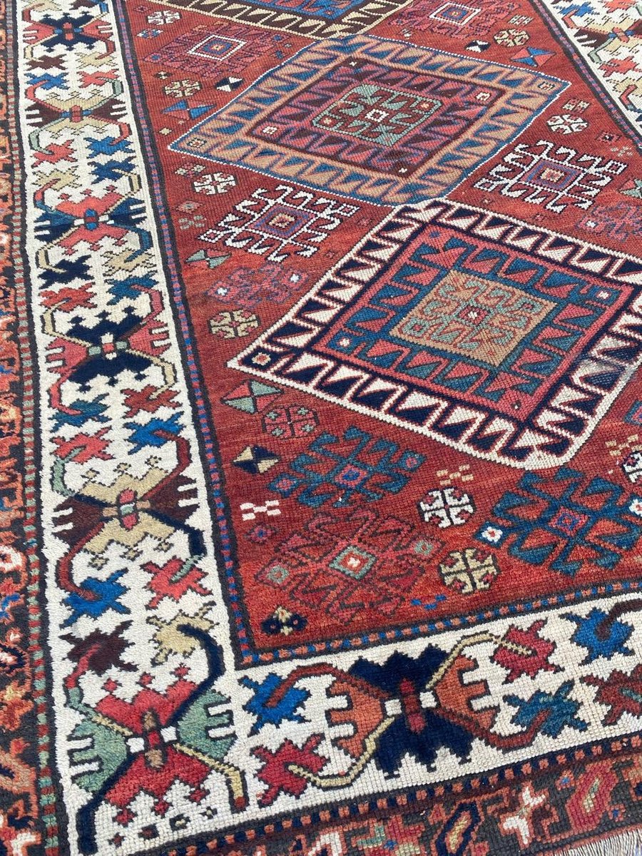 Antique Caucasian Kazak Runner