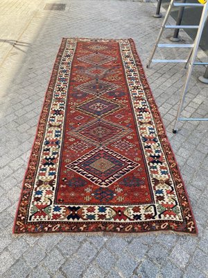 Antique Caucasian Kazak Runner-YMM-1217707