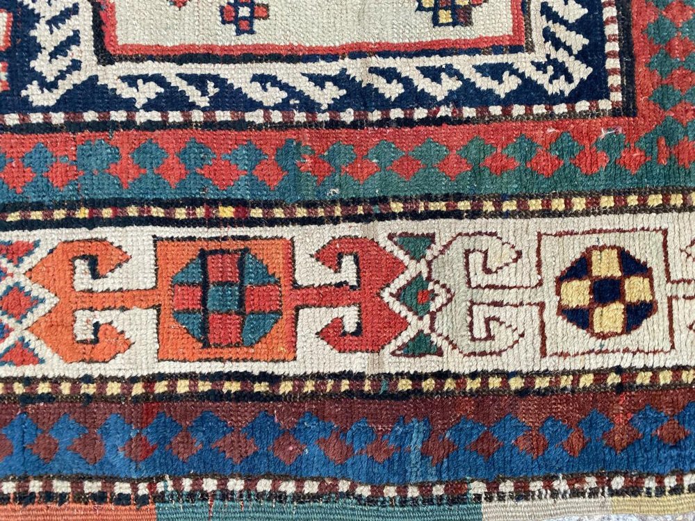 Antique Caucasian Kazak Runner