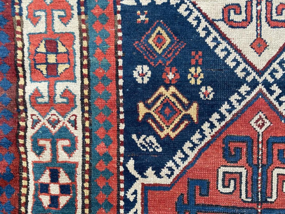 Antique Caucasian Kazak Runner