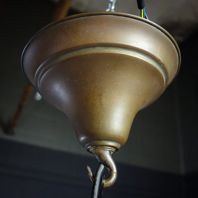 Antique Ceiling Lamp in Milk Glass, 1920s-IA-1412582