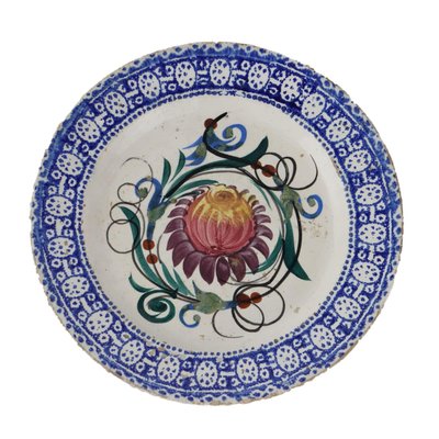 Antique Ceramic Plate from Mondovì Vedova Besio & Figli, 19th Century-VMM-2023874