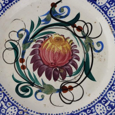 Antique Ceramic Plate from Mondovì Vedova Besio & Figli, 19th Century-VMM-2023874