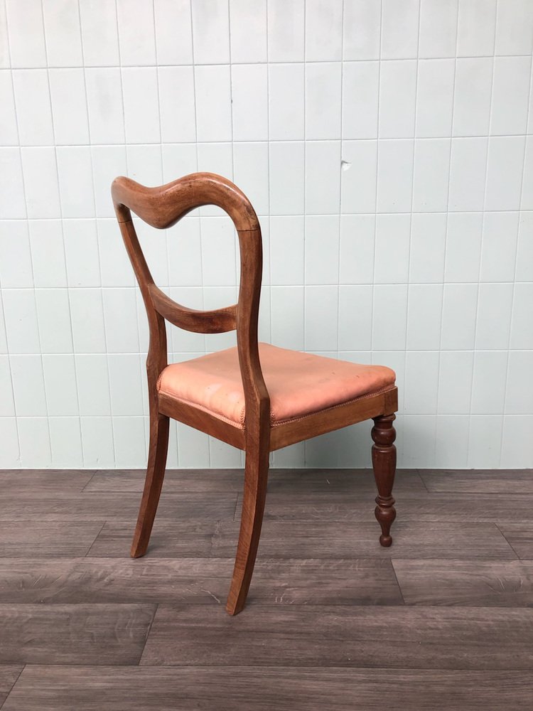 Antique Chair in Victorian Style with Turned Legs