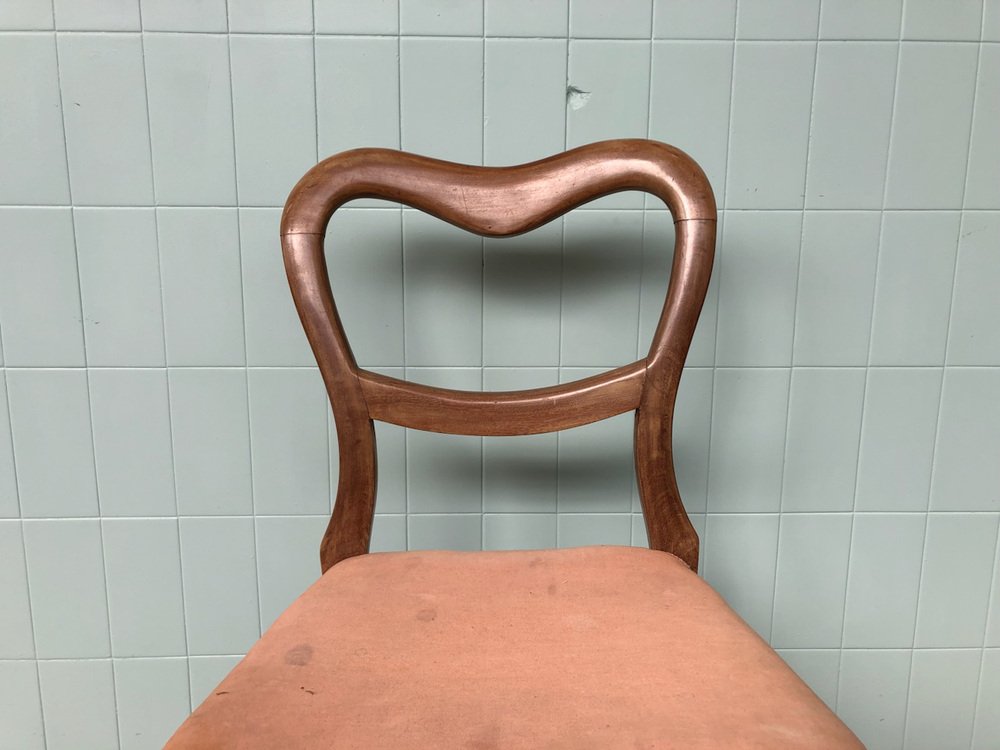 Antique Chair in Victorian Style with Turned Legs