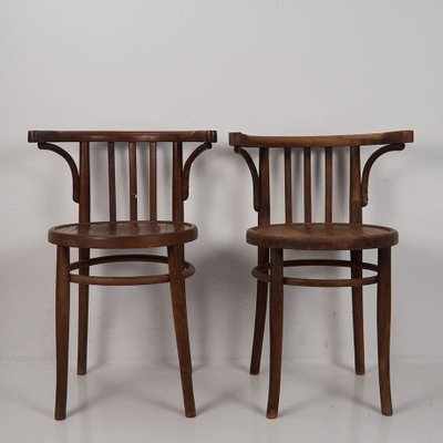 Antique Chairs with Armrests from Thonet, 1900s, Set of 4-ZNJ-2022519