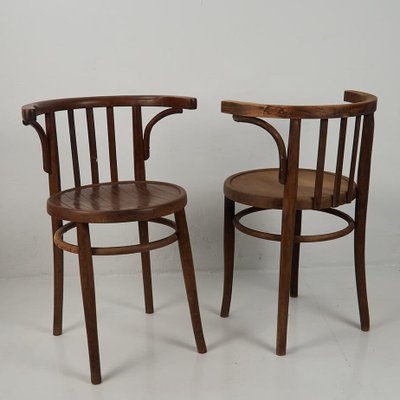 Antique Chairs with Armrests from Thonet, 1900s, Set of 4-ZNJ-2022519