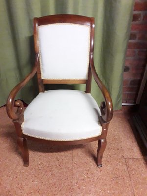 Antique Charles X Lounge Chair-AKA-708574