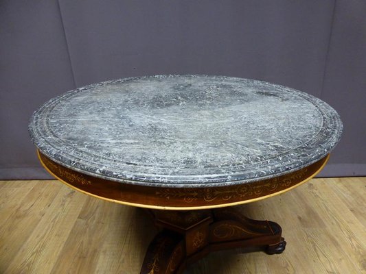 Antique Charles X Pedestal Table-WSV-605316