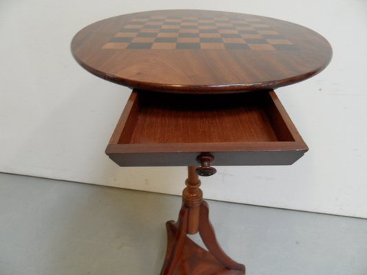 Antique Chess Table in Mahogany-PNJ-1395640