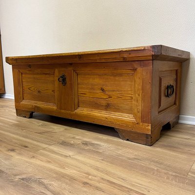 Antique Chest in Larch with Iron Fittings, 18th Century-ALF-2033552