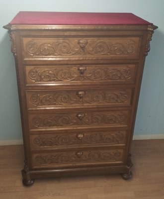 Antique Chest of Drawers in Walnut, 19th Century-BZF-1740912