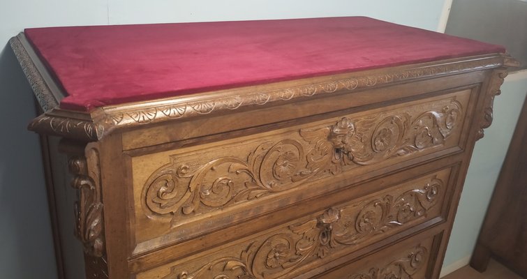 Antique Chest of Drawers in Walnut, 19th Century-BZF-1740912