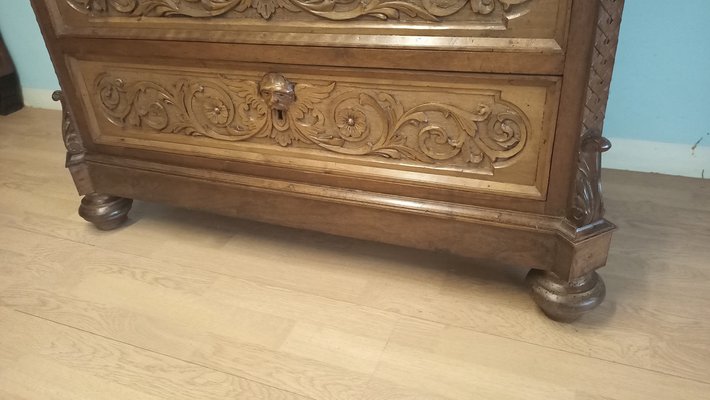 Antique Chest of Drawers in Walnut, 19th Century-BZF-1740912