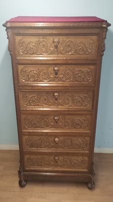 Antique Chest of Drawers in Walnut, 19th Century-BZF-1740912