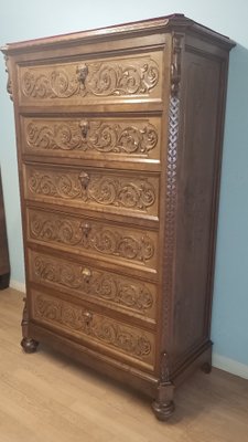 Antique Chest of Drawers in Walnut, 19th Century-BZF-1740912