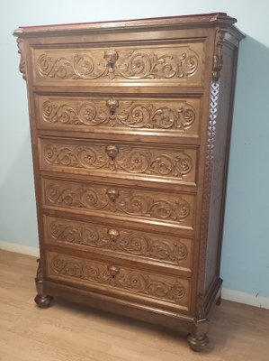 Antique Chest of Drawers in Walnut, 19th Century-BZF-1740912