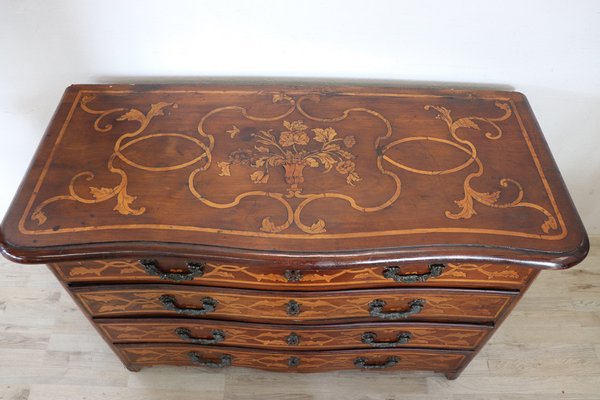 Antique Chest of Drawers with Walnut Inlay, 1680s-DCO-1264070