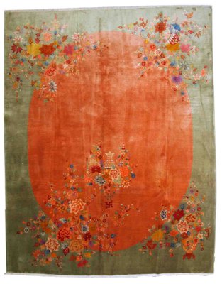 Antique Chinese Art Deco Rug, 1920s-JZV-1170227