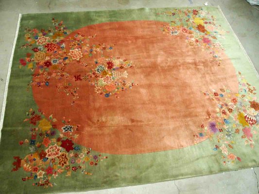 Antique Chinese Art Deco Rug, 1920s-JZV-1170227