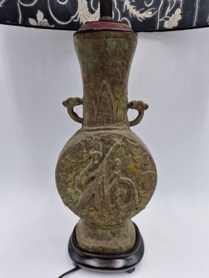 Antique Chinese Bronze Table Lamp-RKF-1747290