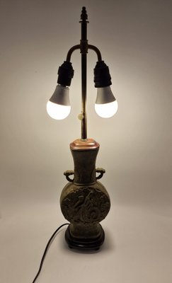 Antique Chinese Bronze Table Lamp-RKF-1747290