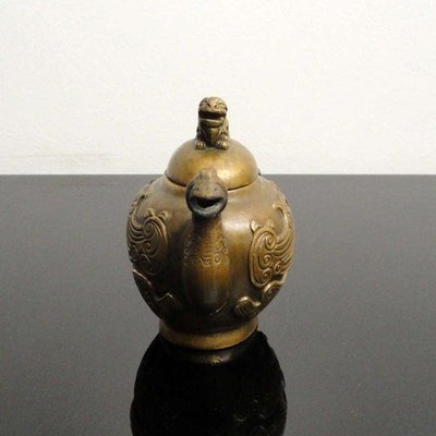 Antique Chinese Bronze Teapot Pitcher-YGE-590359