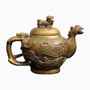 Antique Chinese Bronze Teapot Pitcher-YGE-590359