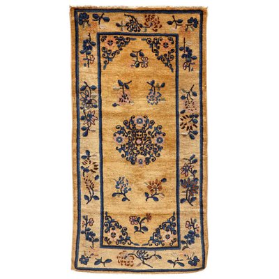 Antique Chinese Export Hand Knotted Wool Rug, 1900s-WM-1252476