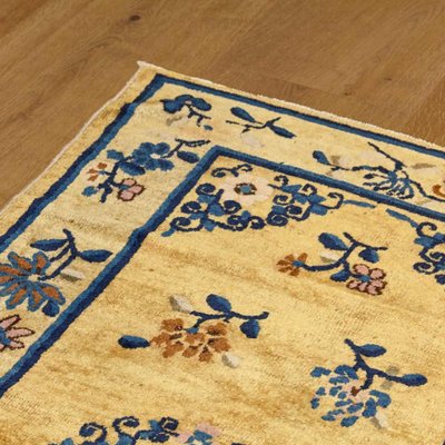 Antique Chinese Export Hand Knotted Wool Rug, 1900s-WM-1252476