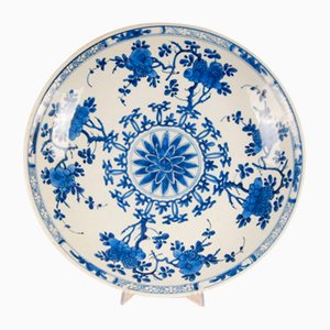 Antique Chinese Kangxi Period Blue & White Porcelain Charger Plate, 1600s-GOE-885844