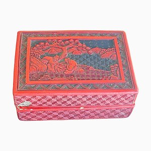 Antique Chinese Lacquered Box and Cover, 1880s-UR-1342401