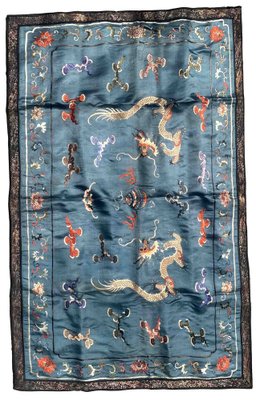 Antique Chinese Silk Rug, 1870s-JZV-1367151