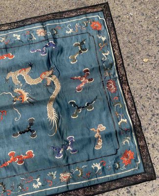 Antique Chinese Silk Rug, 1870s-JZV-1367151