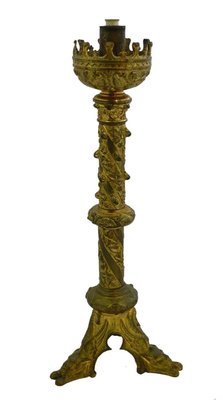 Antique Church Candlestick Table Lamp-RIU-589460