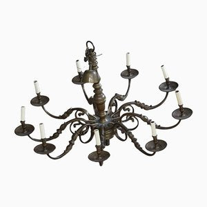 Antique Church Chandelier in Bronze, 1600s-ESB-1376723