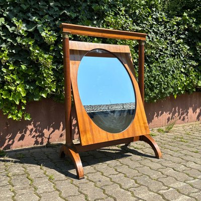 Antique Classicism Standing Mirror in Walnut-ALF-2033513