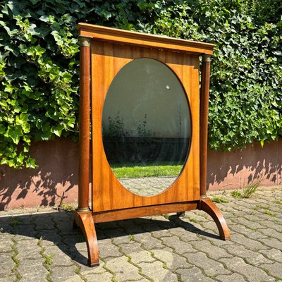 Antique Classicism Standing Mirror in Walnut-ALF-2033513