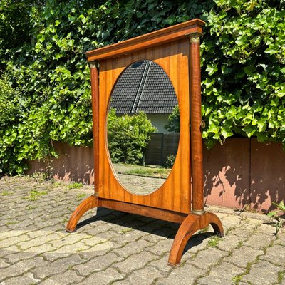 Antique Classicism Standing Mirror in Walnut-ALF-2033513