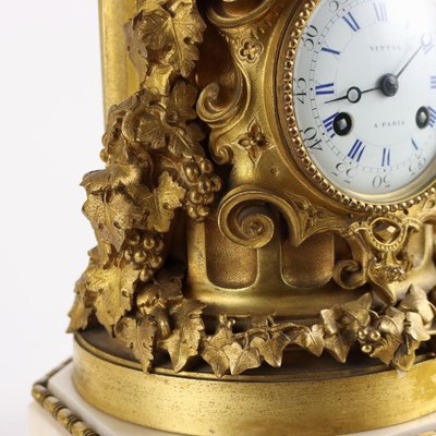 Antique Clock in Bronze from Vittoz, Paris, 19th Century-VMM-2044006