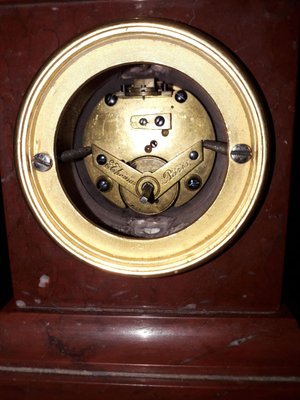 Antique Clock with Sculpture of a Drummer from E.Thomas-AKA-715628