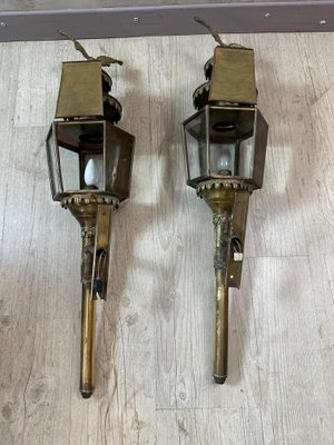 Antique Coachmans Lanterns, 1900, Set of 2-BFK-2016354