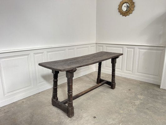 Antique Console Table in Blackened Oak-PB-2040213