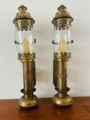 Antique Copper Train Wall Lanterns, Set of 3-WQJ-1154733