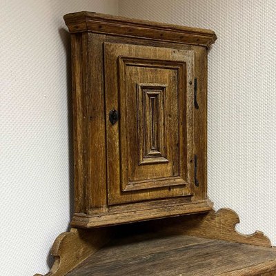 Antique Corner Cupboard in Oak, 18th Century-ALF-2033615