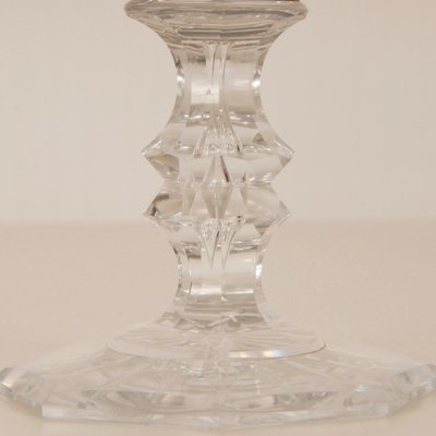 Antique Crystal Cut Glass Vases, Set of 2-GOE-1426337